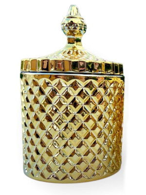 Bursztynowa komnata mega duża świeca sojowa zapachowa. Świeca glamour. Piękna świeca. Elegancka świeca. Ekskluzywna świeca