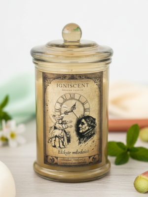 Świeca sojowa zapachowa Eliksir młodości, wegańska świeca sojowa zapachowa