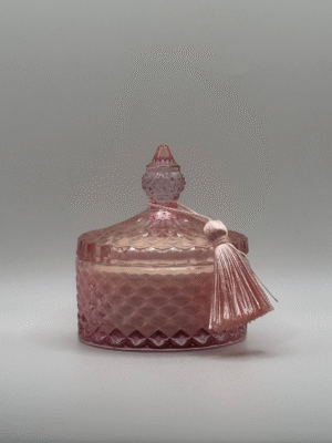 Świeca sojowa zapachowa Sweet Princess. Różowa świeca. Piękna świeca Elegancka Świeca