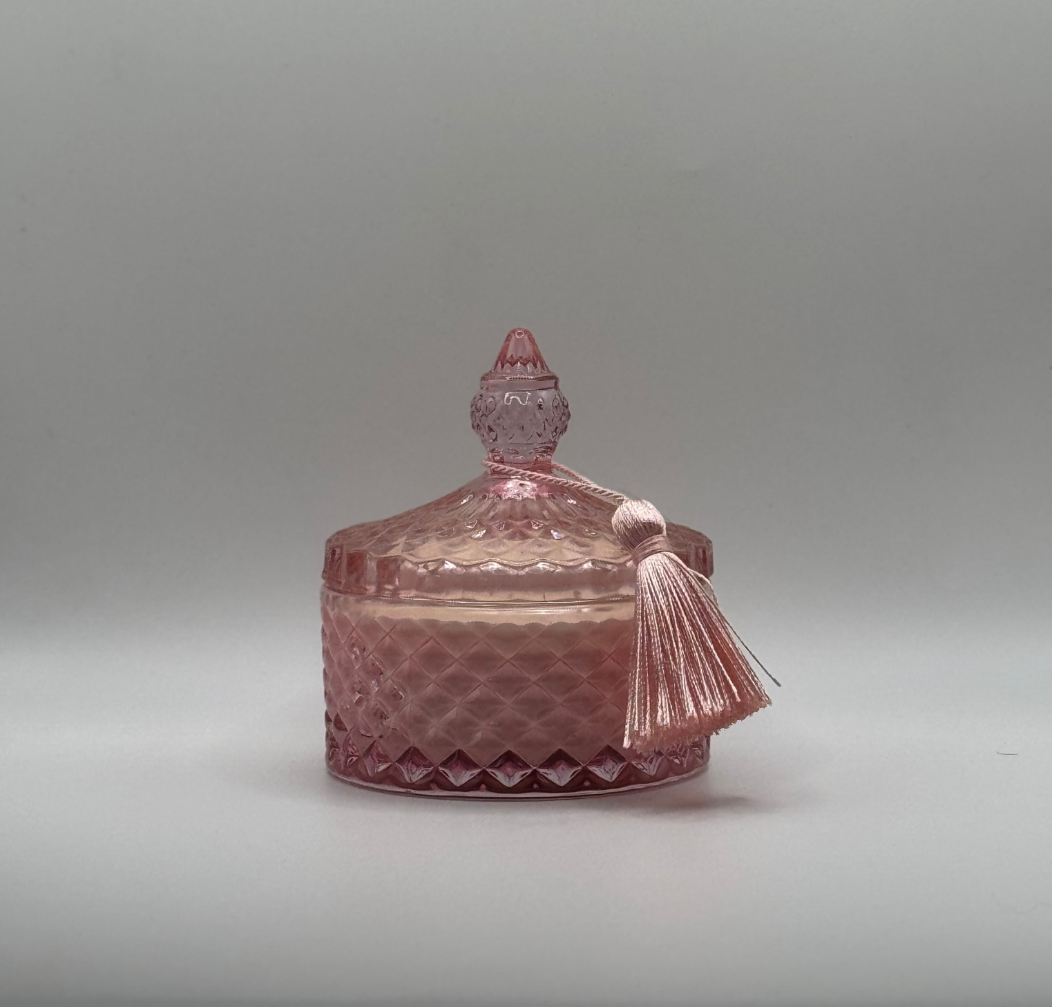 Świeca sojowa zapachowa Sweet Princess. Różowa świeca. Piękna świeca Elegancka Świeca