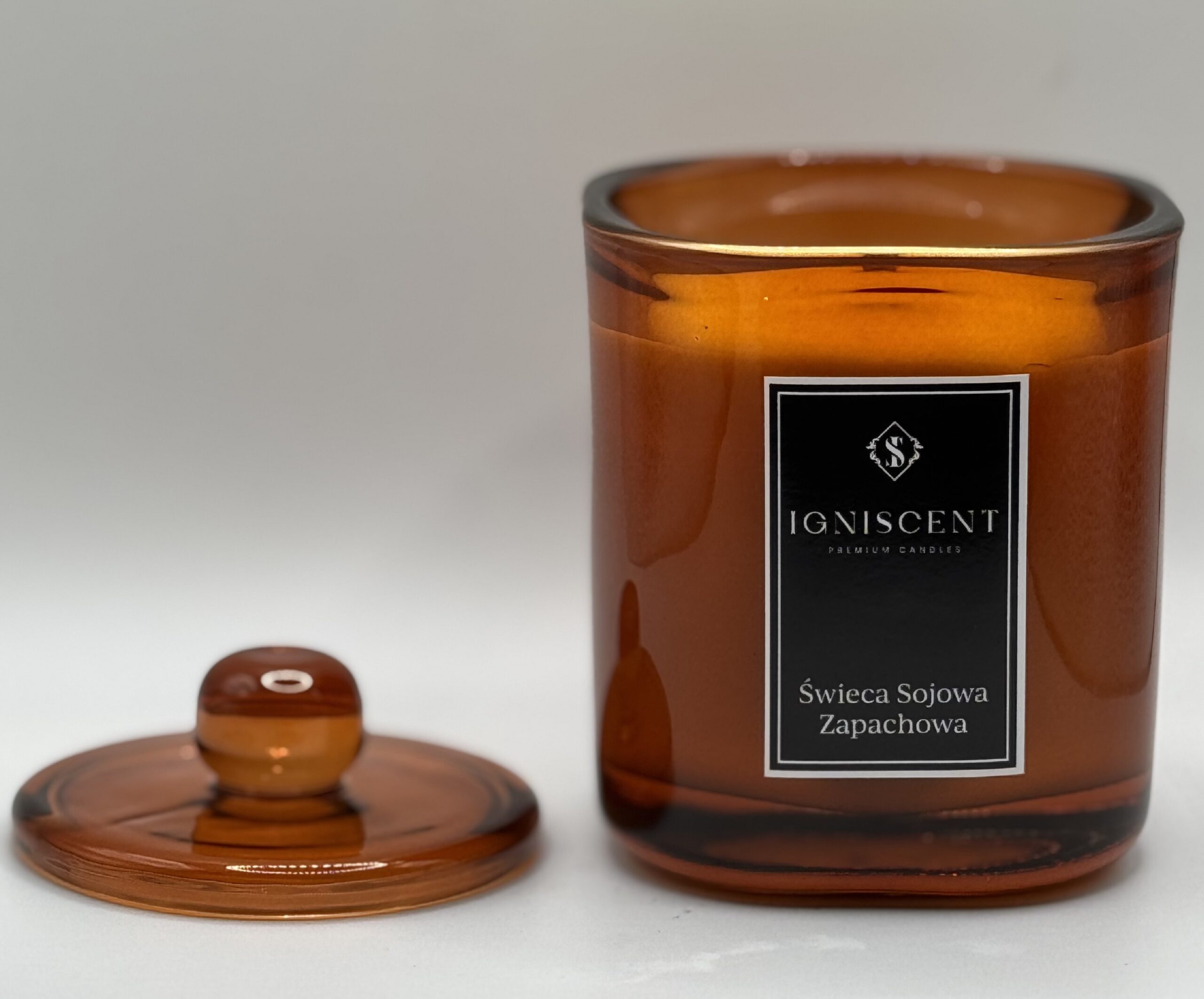 Świeca sojowa zapachowa Zimowa Pomarańcza. Pomarańczowa świeca. Piękna świeca Elegancka Świeca