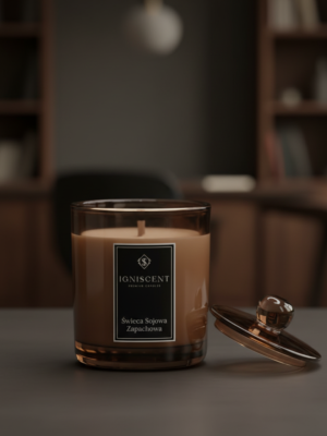 Świeca sojowa zapachowa Skóra i drewno