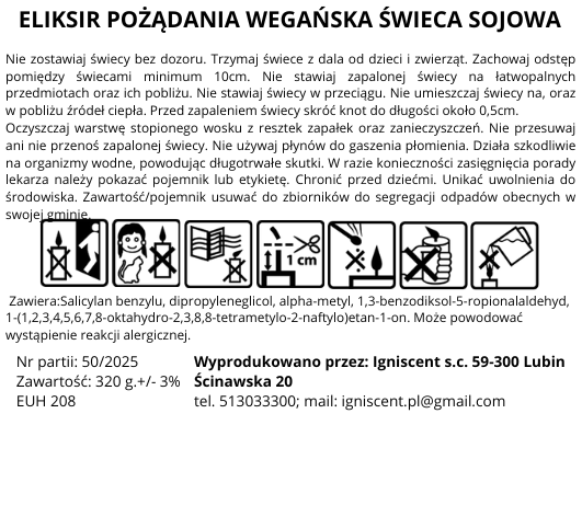Świeca sojowa Eliksir Pożądania; ananas, pomelo, imbir, czerw. pieprz, wetiweria - obrazek 7