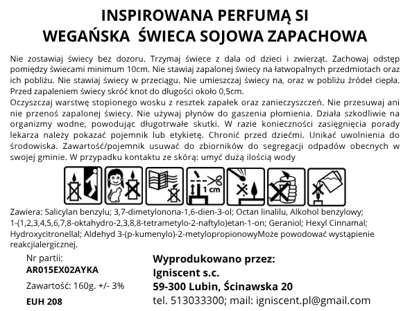 świeca sojowa zapachowa SI classic