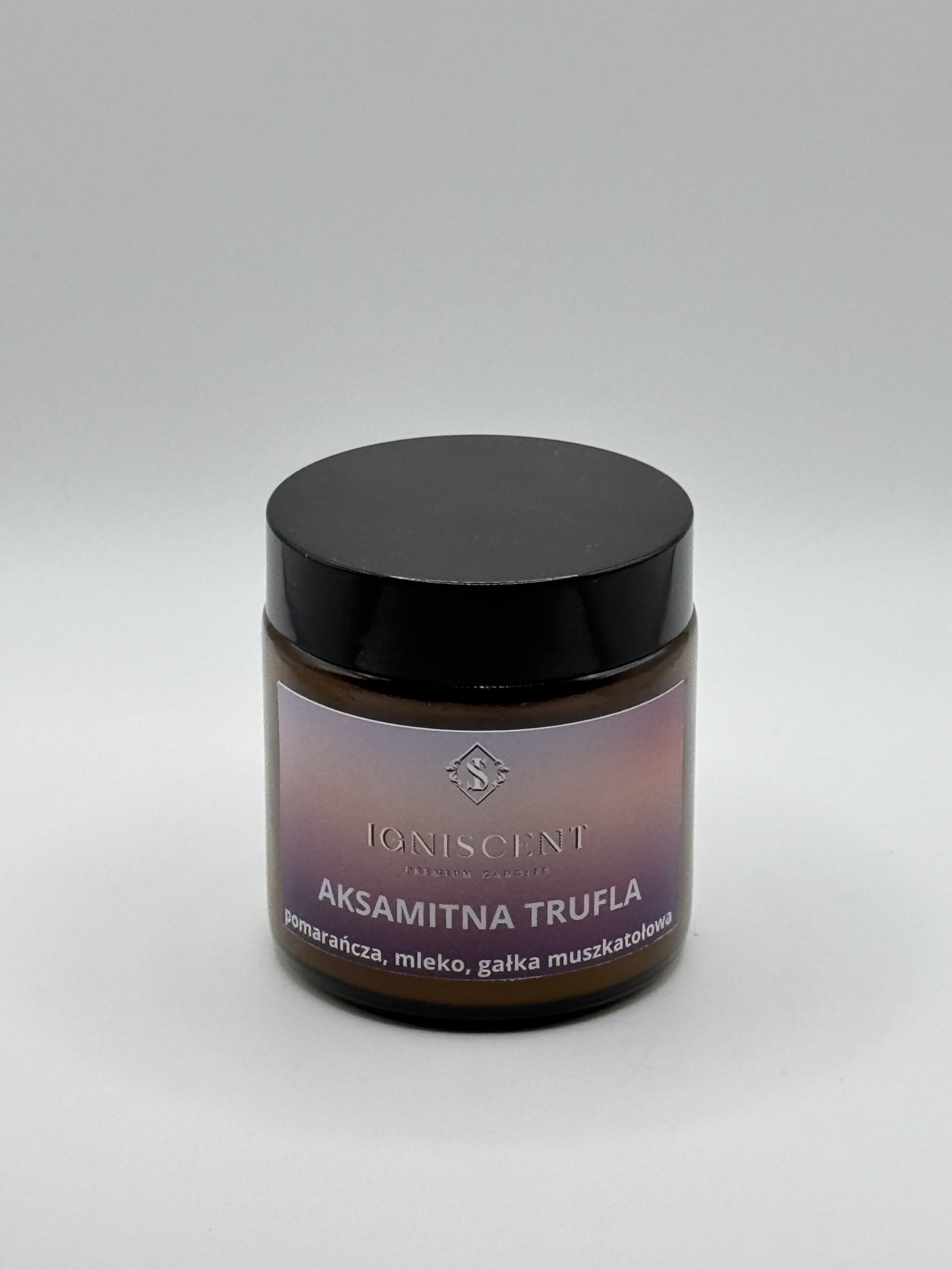 Aksamitna trufla świeca sojowa zapachowa 120 ml. Mała świeca sojowa w słoiczku