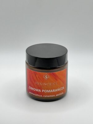 Zimowa pomarańcza świeca sojowa zapachowa 120 ml Mała świeca zapachowa